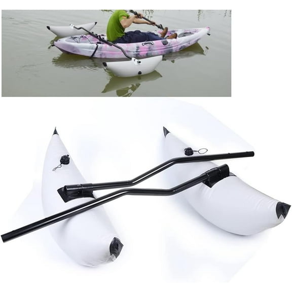 TFCFL Kayak Stabilizers, 2pcs Kayak Outrigger, PVC Inflatable Kayaking Outrigger Canoe Stabilizer Pontoon Fishing Float Tube Kit Stabilizers System Kit
