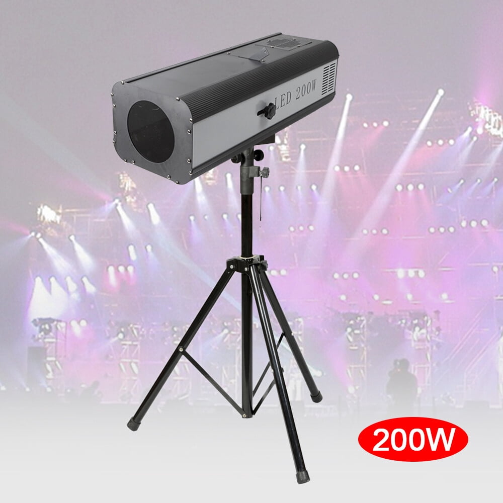 TFCFL LED Follow Spot Light & Stand Manual Control Party Theater DJ Disco Stage Light 200W 110V