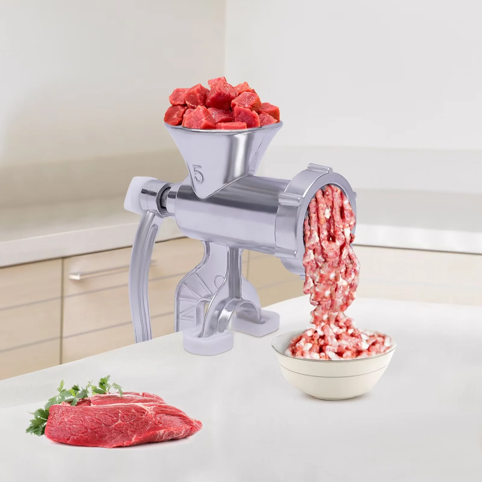 TFCFL Manual Meat Grinder, Aluminum Alloy Food Mincer Durable Grind