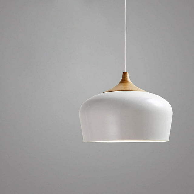 TFCFL Modern Simple Pendant Light W/ LED Bulb Wood Pattern Ceiling ...