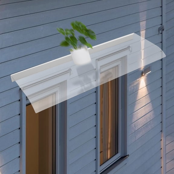 TFCFL PC Awning Canopy Front Door/Porch Patio Roof Rain Snow Protection Canopy Thicken Clear Cover 100x34.5cm
