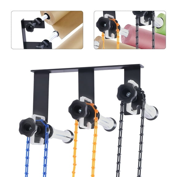 TFCFL Photography 3 Roller Backdrop Wall Mount Manual Background Roller Support System