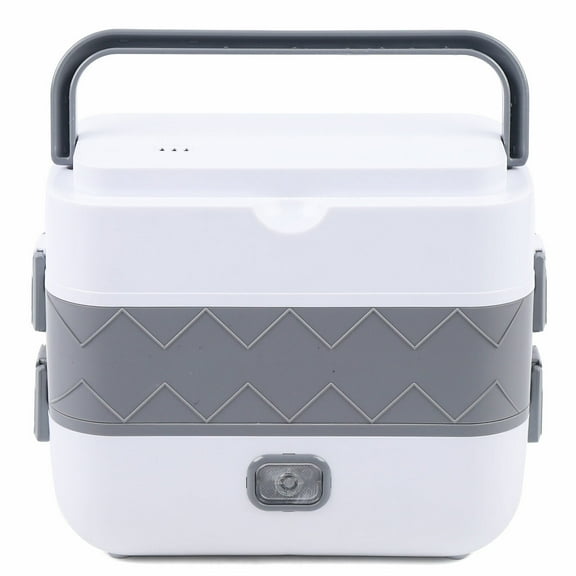 TFCFL Portable 2 Layer Lunch Box Electric Food Warmer Heater Rice Cooker Stainless Steel 110V