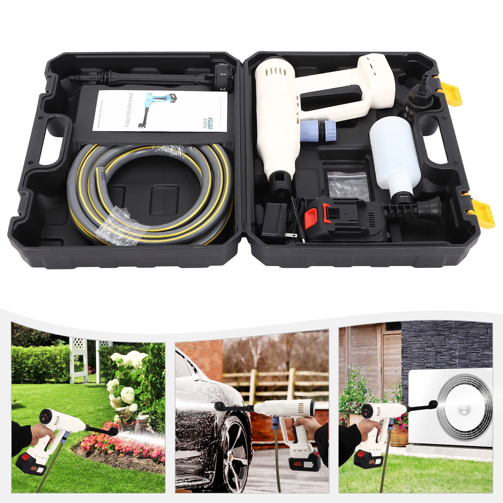 TFCFL Portable Cordless Pressure Washer Battery Powered Washing Tool For Car Home Garden Wash