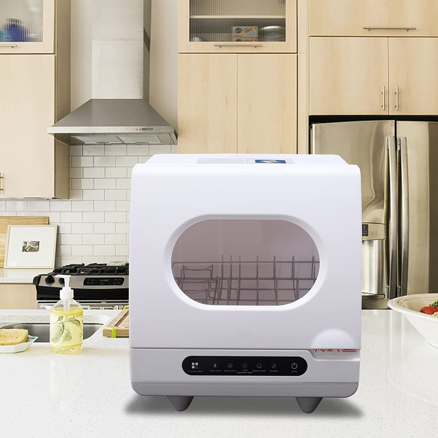  Mini Countertop Dishwasher with 5 Washing Programs, 1200w  Portable Dishwasher Countertop, Intelligent Compact Dishwasher for Home,  Apartment, Restaurant, Cafe, RV : Appliances