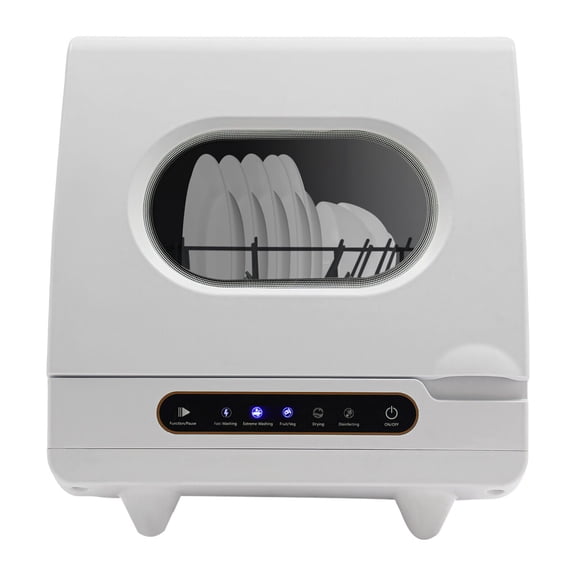 TFCFL Portable Countertop Dishwasher 5 Programs Dishes Washing Machine for Apartments Dorms Boats Campers RVS