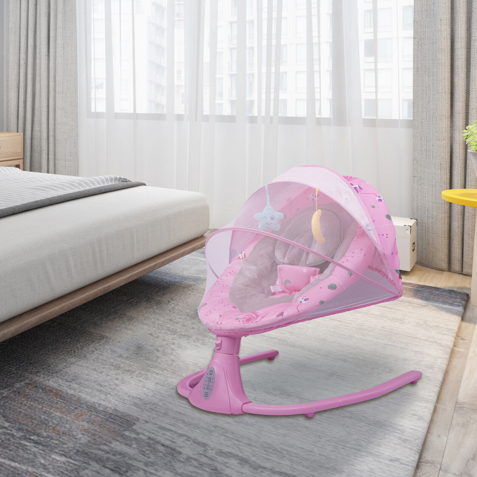 TFCFL Portable Electric Baby Swing Cradle Rocker Newborn Comfort Sleep Chair Crib Music Seat Pink - image 1 of 8