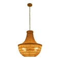 thumbnail image 1 of TFCFL Retro Pendant Light Moroccan Ceiling Fixture Hanging Lamp Hand-woven Rattan Lampshade Chandelier, 1 of 20
