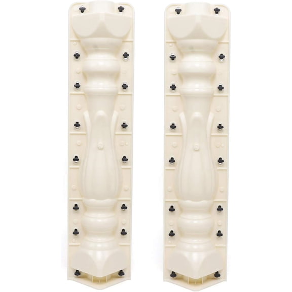 TFCFL Roman Column Concrete Plaster, 1 Set DIY Balustrades Mold Cement Casting Moulds for Concrete DIY Balcony Garden Pool Fence Ornament Decor 27.6 Inch (White)