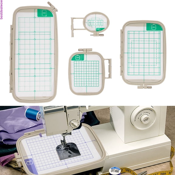 TFCFL Set of 4 Embroidery Hoops for Brother PE770 PE700 PE700II PE780D Machine Kit