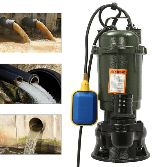TFCFL Sewage/Effluent Pump Ejector Pump Submersible Basement Sewer Pump Sump 0.5HP 3420rpm