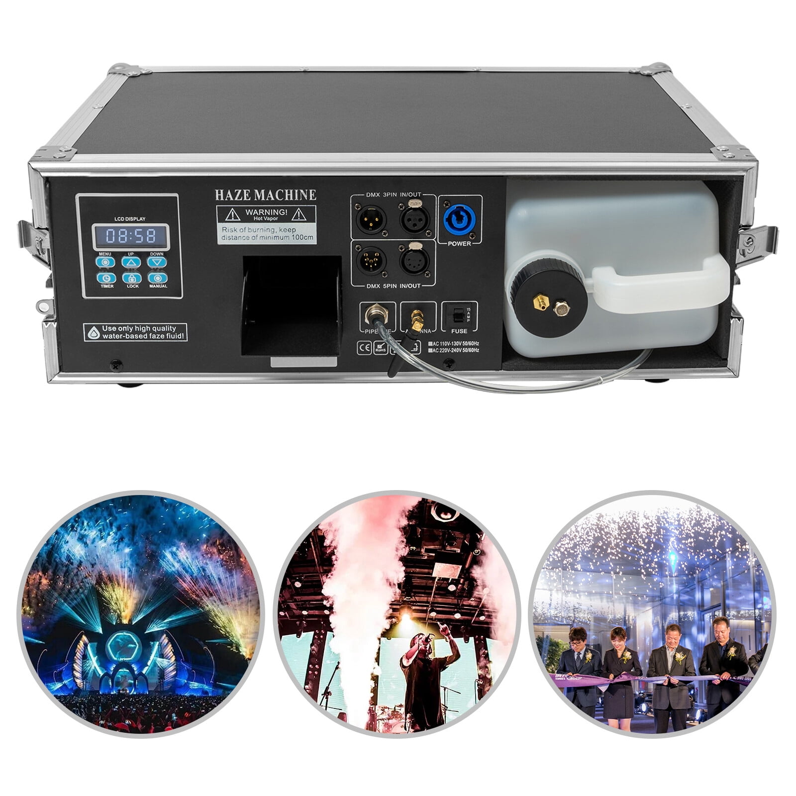 TFCFL Stage Fog Machine 1500W Haze Machine Remote Control Smoke Fogger Mist Maker For Bar Club