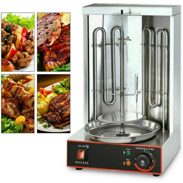 TFCFL Stainless Steel Rotating Kebab Maker Machine Barbecue Electric Heating Barbecue Grill Rotisserie Oven Automatic Rotating Machine Barbecue Oven