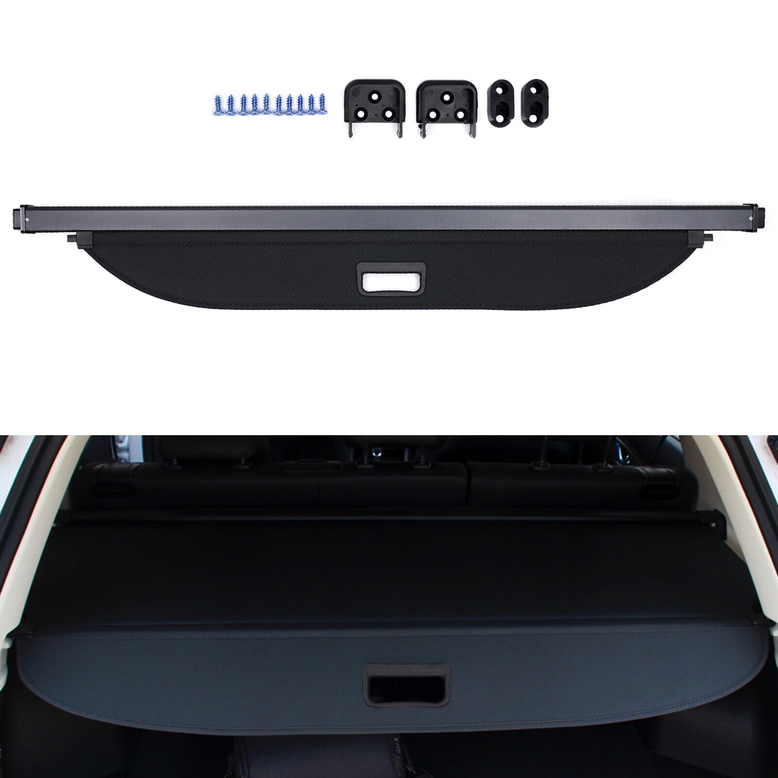 TFCFL Trunk Cargo Cover Security Shield Shade Decor Black For Kia