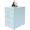 thumbnail image 1 of TFCFL Vertical File Cabinet, 3-Drawer Vertical File Cabinet, Mobile File Cabinet with Lock, & Wheels,Filing Cabinet Under Desk,for Legal/Letter/A4 Size, Office/Home Storage Cabinet (Blue), 1 of 9