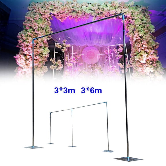 Wedding Party Backdrop Stand Pipe Kit Curtain Frame Telescopic 10x10ft/10x20ft