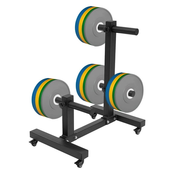 TFCFL Weight Plate Rack Tree Weight Plate Rolling Storage Rack with 4x Universial Wheels Dumbbell Training Weight Tree