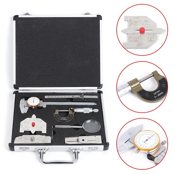 TFCFL Welding Gauge Inspection Kit Welder Inspection Gauge Tool Test Ruler Box