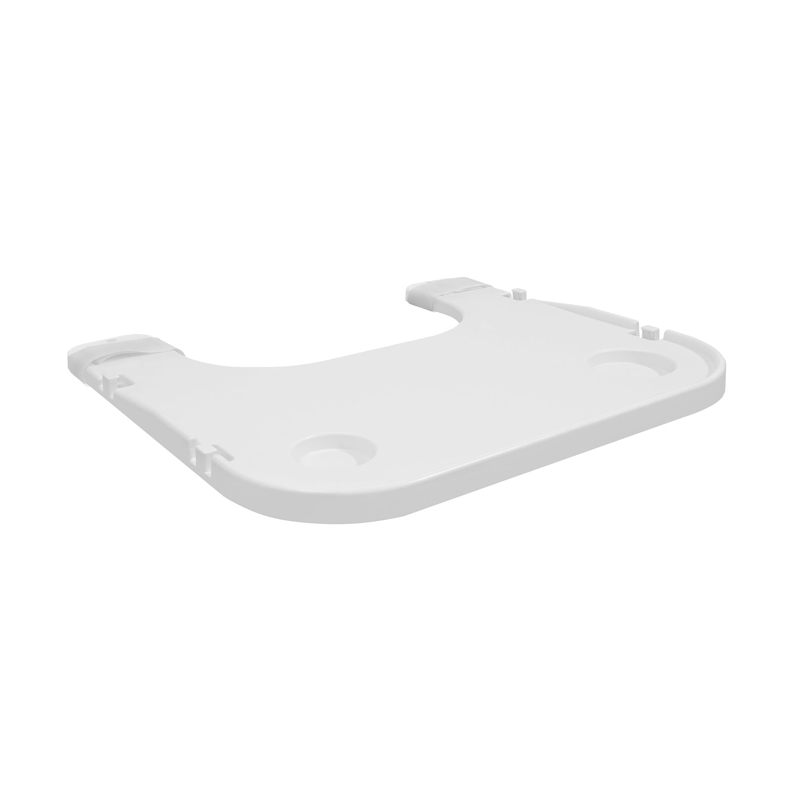 TFCFL White/Gray Wheelchair Table Board Wheelchair Lap Tray with Cup Holder & 4 Hooks 22.83x20.87inch