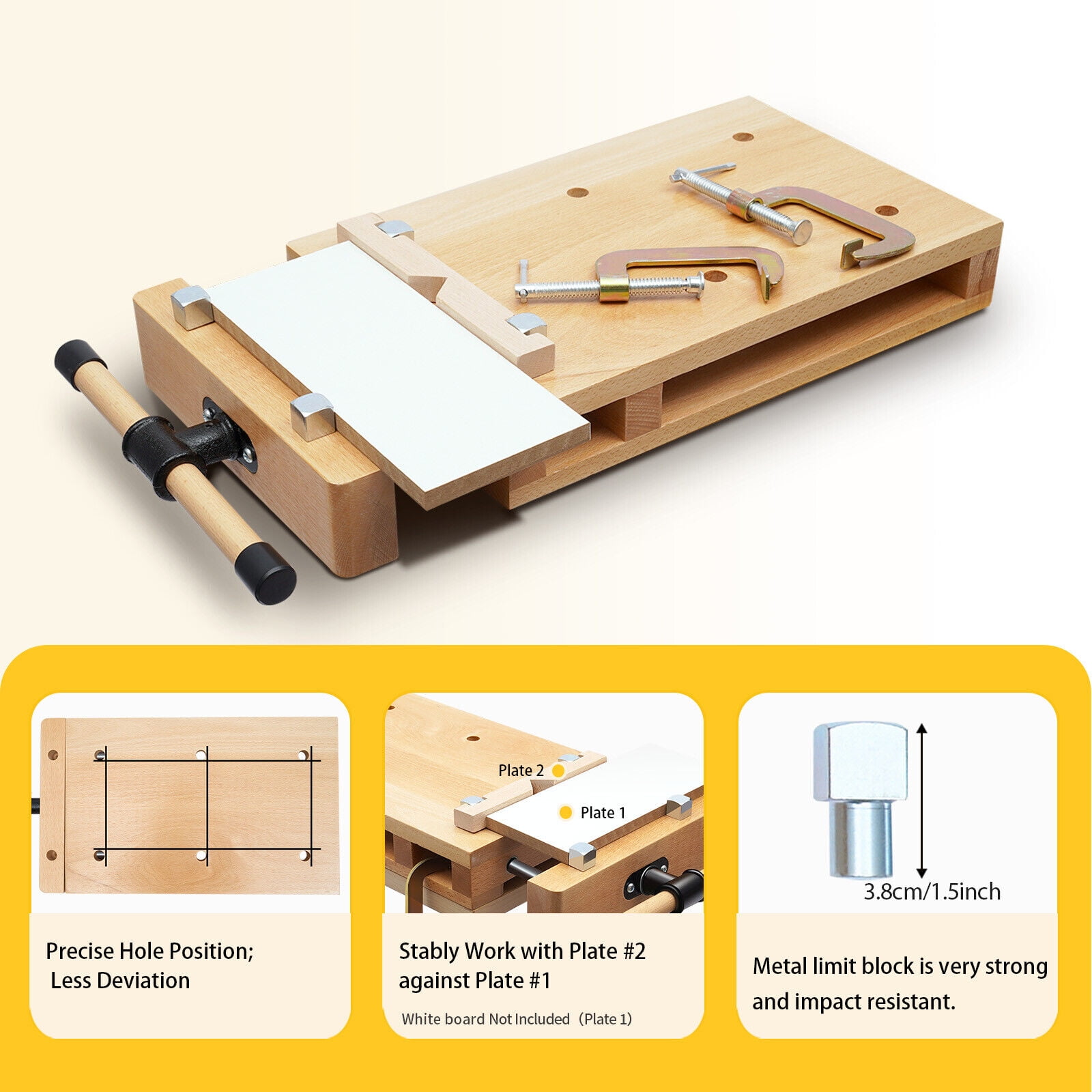 TFCFL Wood Workbench Desktop Woodworking Vise Quick Release Portable ...