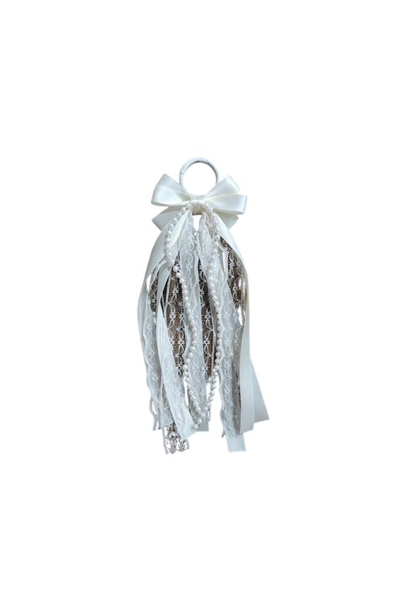 2Pcs Pink White Hot Pink Nylon Tassel Cowgirl Boot Bow Charms Western Wedding Festival Decor
