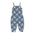 thumbnail image 1 of TFEOQRY Baby Boys and Girls Romper Summer Fashion Cute Printed Suspenders Romper Jumpsuit Navy, 1 of 8