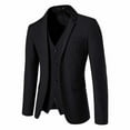 thumbnail image 1 of TFEOQRY Blazer Overcoat for Men Solid Color Single Breasted Closure Collar Suit Long Sleeved Lapel Suit Jacket Black, 1 of 3
