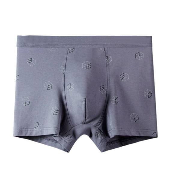 TFEOQRY Boxers Briefs for Men Solid Color Cotton Mid Waist Digital Printing Breathable Close Fitting Underpants Comfortable Boxers Light Blue