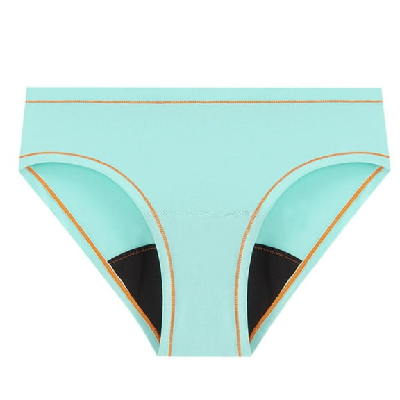 TFEOQRY Briefs Underwear for Women Solid Color High Waist Plus Size Menstrual Physiological Pants Leak Proof Triangular Pants Sports Breathable and Non Marking Underwear Light Blue