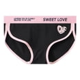 thumbnail image 1 of TFEOQRY Briefs Underwear for Women Cotton Mid Waist Comfortable Underwear Breathable Trendy Love Briefs Black, 1 of 3