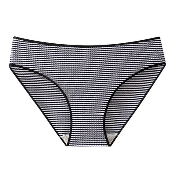 TFEOQRY Briefs Underwear for Women Solid Color Cotton Mid Waist Fashion Solid Color Breathable Leisure Briefs Black