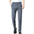 thumbnail image 1 of TFEOQRY Business Trousers for Men Solid Color Button Down Full Length Pants Medium Waist Trousers Gray, 1 of 5
