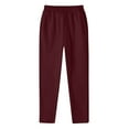 thumbnail image 1 of TFEOQRY Cargo Pants for Men Handsome Fashion Pringt Multi Pocket Plush Warm Work Pants Burgundy, 1 of 5