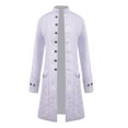 thumbnail image 1 of TFEOQRY Casual Jacket for Men Medieval Ball Playing Halloween Jacquard Dress Long Sleeve Hoodless Outwear White, 1 of 3