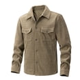 thumbnail image 1 of TFEOQRY Casual Jacket for Men Solid Color Business Overcoat with Pockets Long Sleeve Hoodless Outwear Olive Green, 1 of 3
