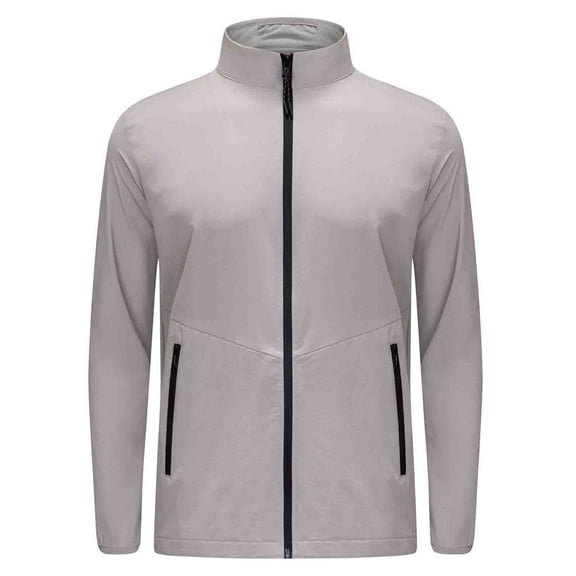 TFEOQRY Casual Jacket for Men Solid Color Windproof and Thermal Outdoor Sports Overcoat Long Sleeve Hoodless Outwear Khaki