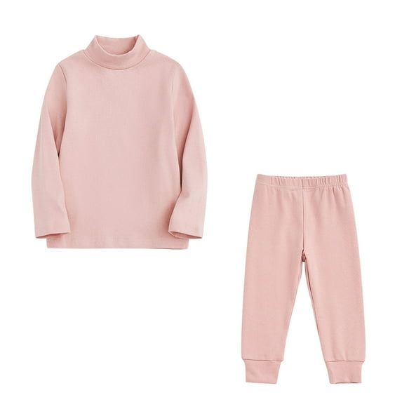 TFEOQRY Children Boys Girls Cotton Shirts Pants Set Fashion Cute Solid Color Soft Long Sleeve Top Pants Home Wear Suit
