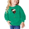 thumbnail image 1 of TFEOQRY Children Boys and Girls Christmas Sweatshirts Celebrating Christmas Printed Long Sleeve Hoodless Sweatshirt Green, 1 of 4