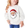 thumbnail image 1 of TFEOQRY Children Boys and Girls Long Sleeve Hoodless Christmas Sweatshirts Santa Claus Printed Sweatshirt White, 1 of 4