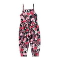 thumbnail image 1 of TFEOQRY Children Boys and Girls Romper Summer Fashion Cute Printed Suspenders Romper Jumpsuit Red, 1 of 9