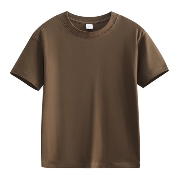 TFEOQRY Children Girls Boys Solid Color T-Shirts Short Sleevesoft Basic Tees Summer Top T-Shirt