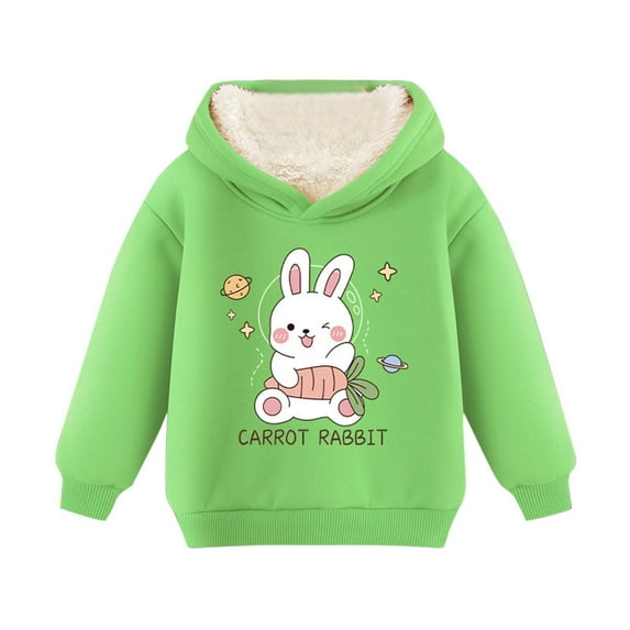 TFEOQRY Children Girls Hooded Sweatshirts Fashion Casual Long Sleeve Composite Velvet Tops Hoodie Lamb Wool and Thickening Tops