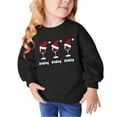 thumbnail image 1 of TFEOQRY Children Girls and Boys Christmas Sweatshirts Celebrating Christmas Printed Long Sleeve Hoodless Sweatshirt Black, 1 of 4