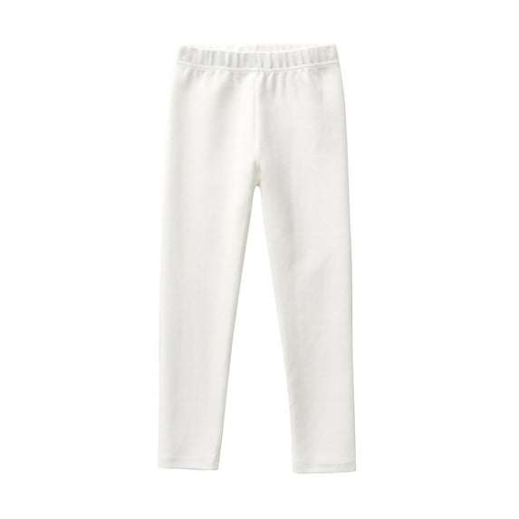 TFEOQRY Children Kids Solid color Jogger Pants Comfortable Leggings For Girls Leggings Great For Softness And Breathability Pants White