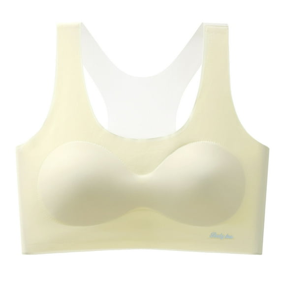 TFEOQRY Children Young Girls Solid Color Developmental Bra Soft Comfortable Breathable Children Thin Style Student Bra Underwear Yellow