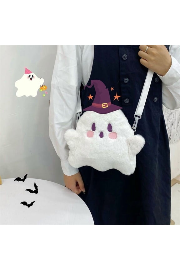 Cute Ghost Print Crossbody Messenger Satchel Daily Casual Shoulder Purse