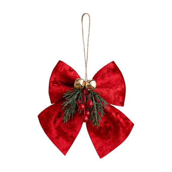 TFEOQRY Flocked Velvet Ribbon Bow Ornament Christmas Wedding Window Wall Decor