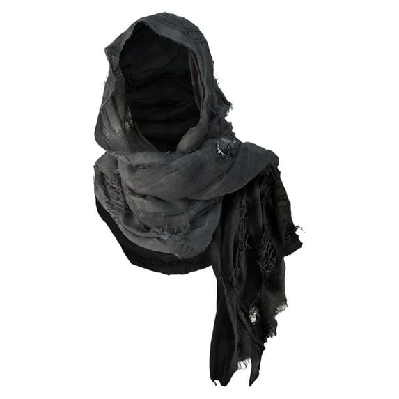 TFEOQRY Hooded Shawl Wrap Lightweight Medieval Renaissance Scarf With Brooch Casual Festival Outfit Black