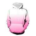 thumbnail image 1 of TFEOQRY Hooded Sweatshirts for Men Gradient Printed Pullover with Pockets Long Sleeve Hooded Tops Sweatshirt Pink, 1 of 4