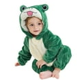thumbnail image 1 of TFEOQRY Infant Cute Animal Shaped Rompers Long Sleeve Hooded Jumpsuit Cute Flannel Clothes Rompers Green, 1 of 9